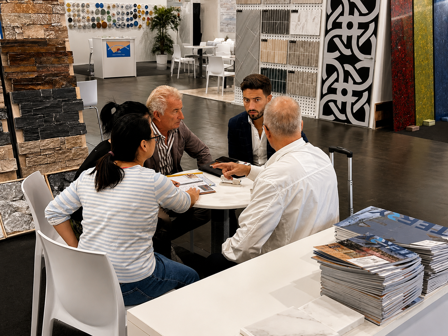 Il team Marsilio Porfidi al lavoro su un progetto